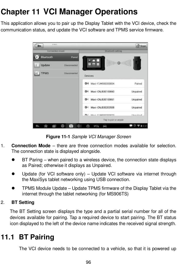Page 103 of Autel Intelligent Tech MAXISYSMY906BT AUTOMOTIVE DIAGNOSTIC & ANALYSIS SYSTEM User Manual 