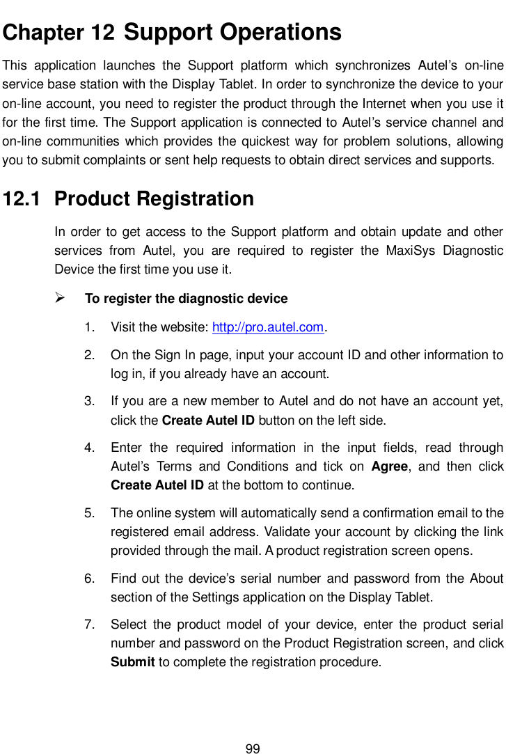 Page 106 of Autel Intelligent Tech MAXISYSMY906BT AUTOMOTIVE DIAGNOSTIC & ANALYSIS SYSTEM User Manual 