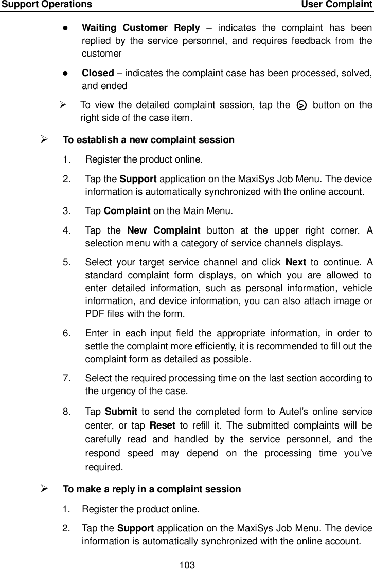 Page 110 of Autel Intelligent Tech MAXISYSMY906BT AUTOMOTIVE DIAGNOSTIC & ANALYSIS SYSTEM User Manual 