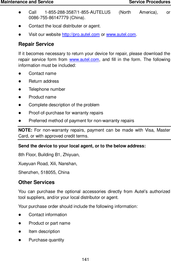 Page 148 of Autel Intelligent Tech MAXISYSMY906BT AUTOMOTIVE DIAGNOSTIC & ANALYSIS SYSTEM User Manual 