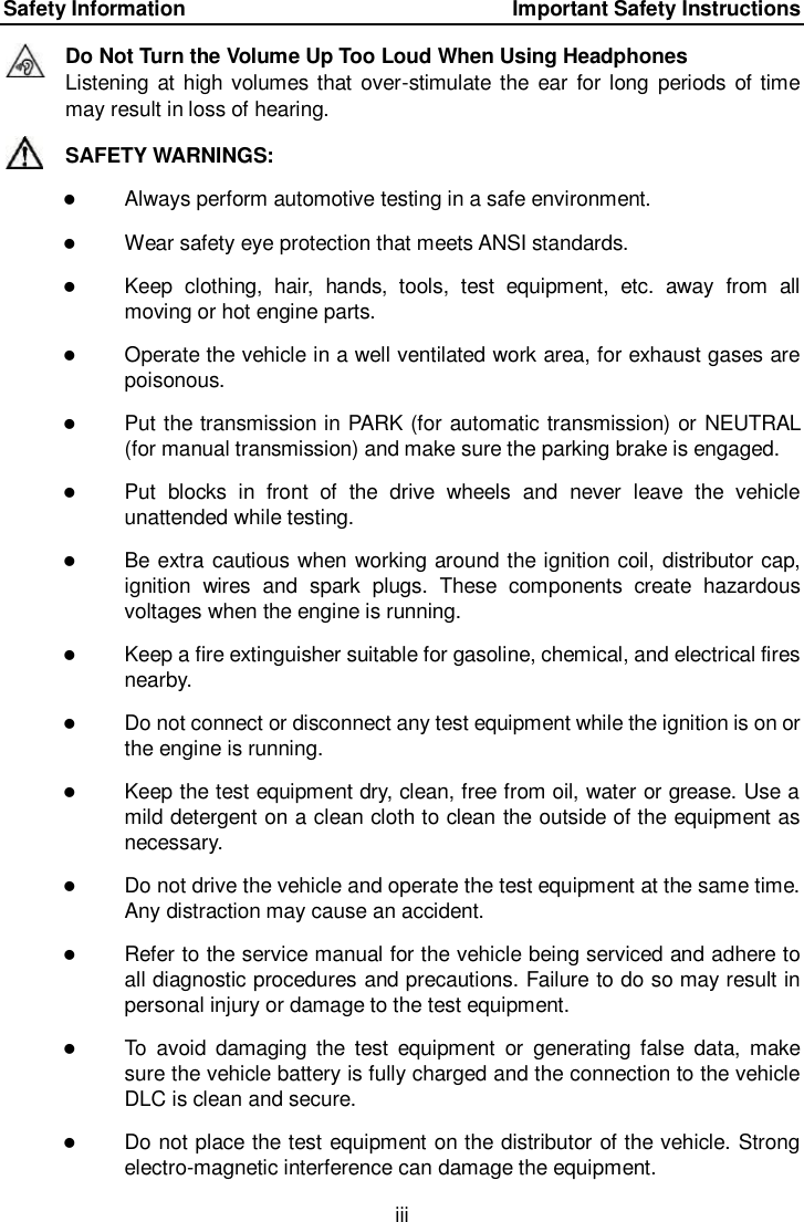 Page 3 of Autel Intelligent Tech MAXISYSMY906BT AUTOMOTIVE DIAGNOSTIC & ANALYSIS SYSTEM User Manual 