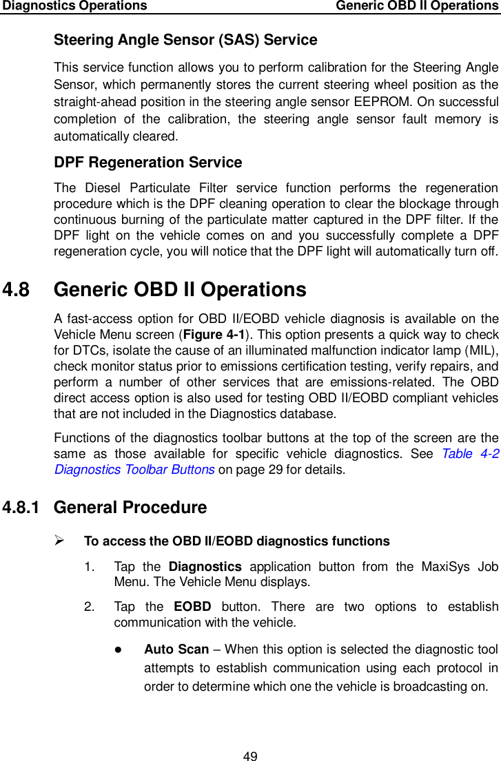 Page 56 of Autel Intelligent Tech MAXISYSMY906BT AUTOMOTIVE DIAGNOSTIC & ANALYSIS SYSTEM User Manual 