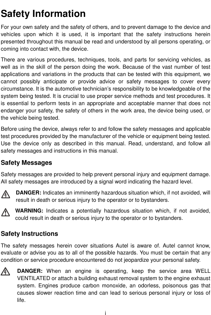Page 2 of Autel Intelligent Tech MAXISYSMY9082 AUTOMOTIVE DIAGNOSTIC & ANALYSIS SYSTEM User Manual 
