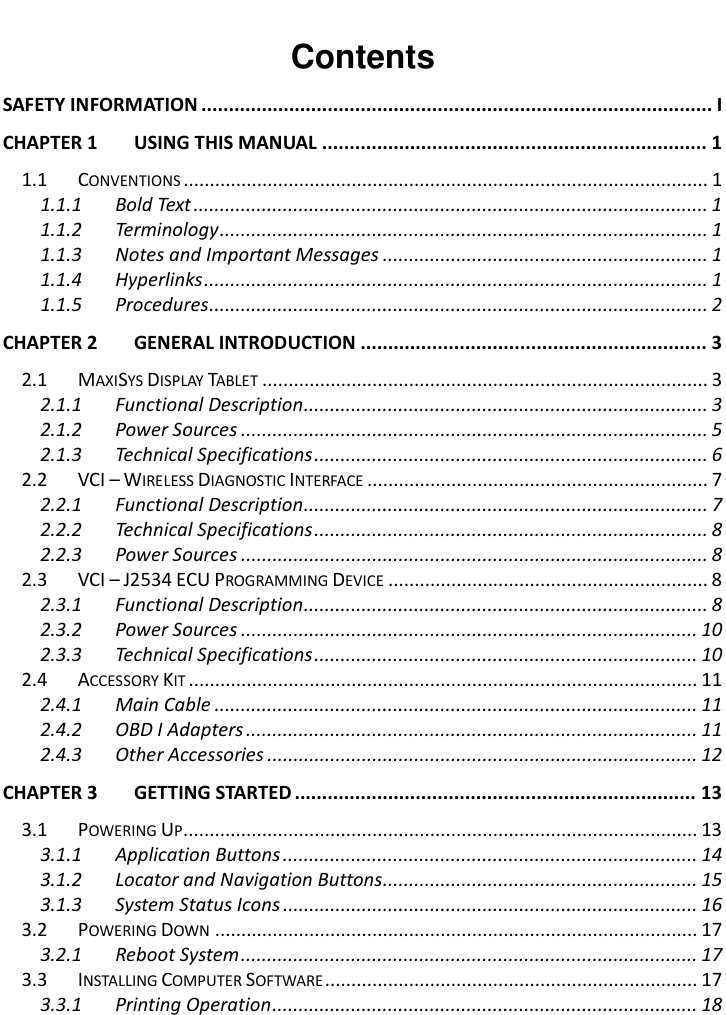 Page 4 of Autel Intelligent Tech MAXISYSMY9082 AUTOMOTIVE DIAGNOSTIC & ANALYSIS SYSTEM User Manual 