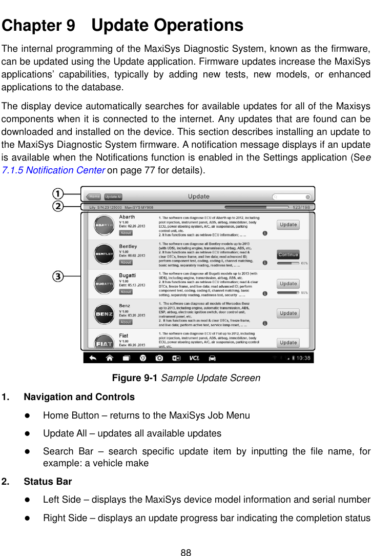 Page 95 of Autel Intelligent Tech MAXISYSMY9082 AUTOMOTIVE DIAGNOSTIC & ANALYSIS SYSTEM User Manual 