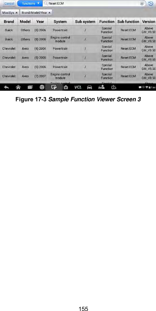  155  Figure 17-3 Sample Function Viewer Screen 3 