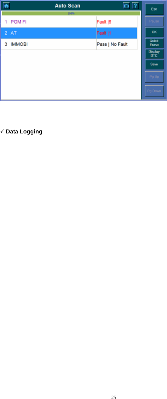   25    9 Data Logging                             