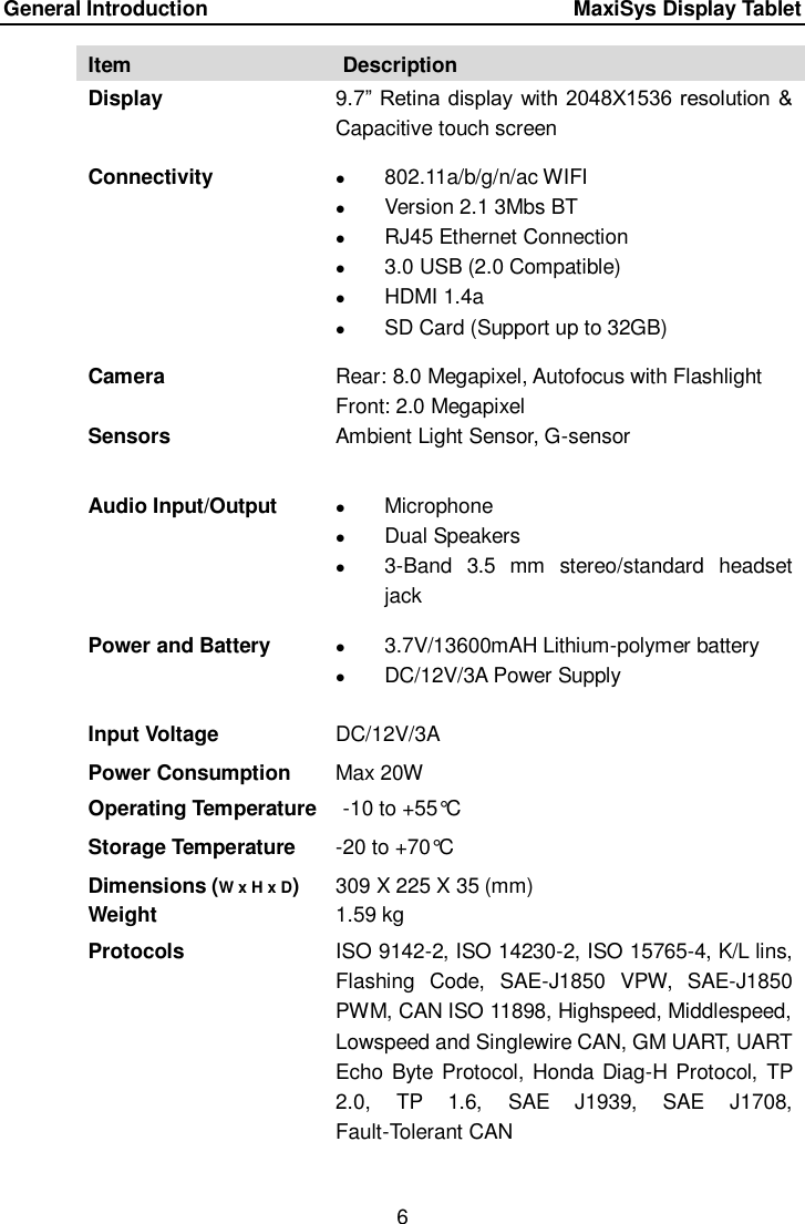 Page 13 of Autel Intelligent Technology MAXISYSELITE2 AUTOMOTIVE DIAGNOSTIC & ANALYSIS SYSTEM User Manual 