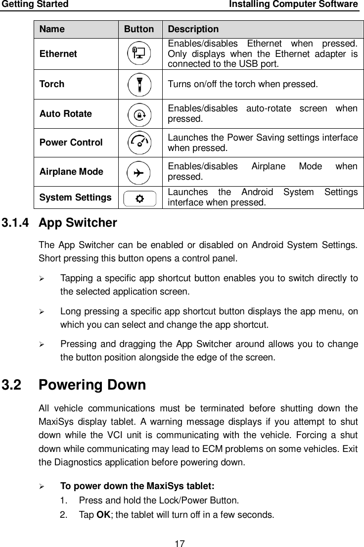 Page 24 of Autel Intelligent Technology MAXISYSELITE2 AUTOMOTIVE DIAGNOSTIC & ANALYSIS SYSTEM User Manual 
