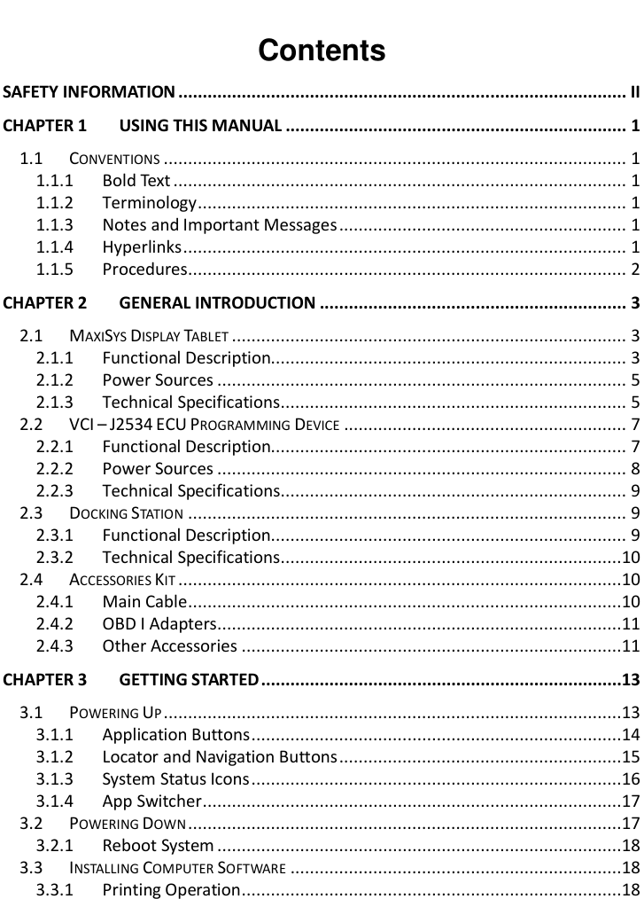 Page 4 of Autel Intelligent Technology MAXISYSELITE2 AUTOMOTIVE DIAGNOSTIC & ANALYSIS SYSTEM User Manual 