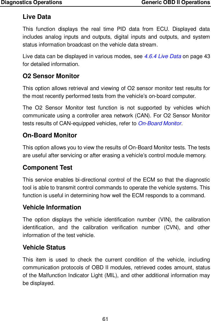 Page 68 of Autel Intelligent Technology MAXISYSELITE2 AUTOMOTIVE DIAGNOSTIC & ANALYSIS SYSTEM User Manual 