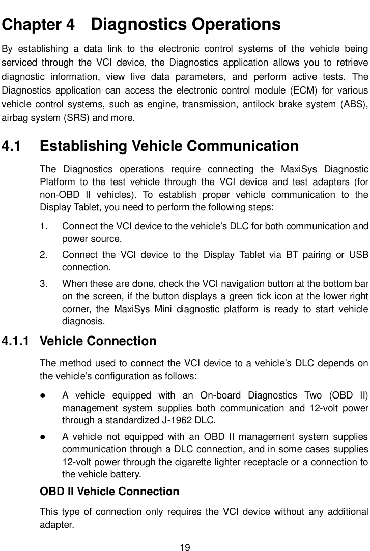 Page 26 of Autel Intelligent Technology MAXISYSMY906BT AUTOMOTIVE DIAGNOSTIC & ANALYSIS SYSTEM User Manual 