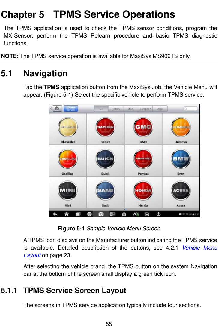 Page 62 of Autel Intelligent Technology MAXISYSMY906BT AUTOMOTIVE DIAGNOSTIC & ANALYSIS SYSTEM User Manual 