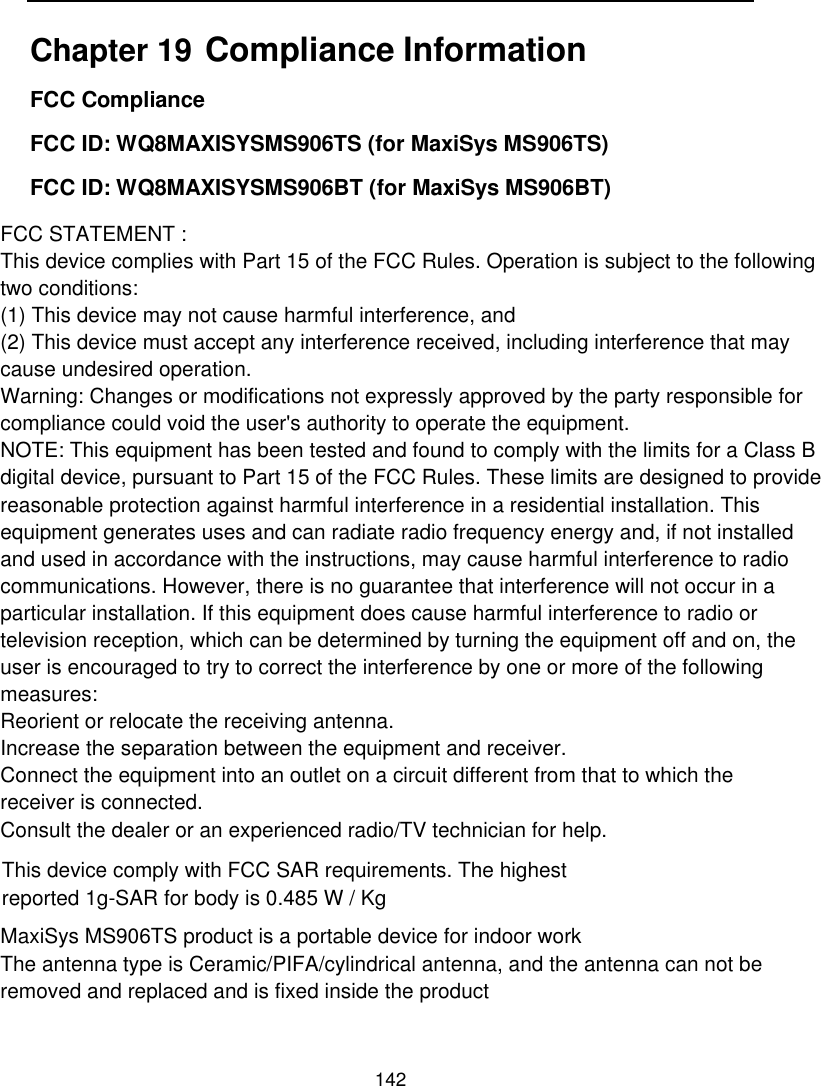 Page 149 of Autel Intelligent Technology MAXISYSMY906TS AUTOMOTIVE DIAGNOSTIC & ANALYSIS SYSTEM User Manual 