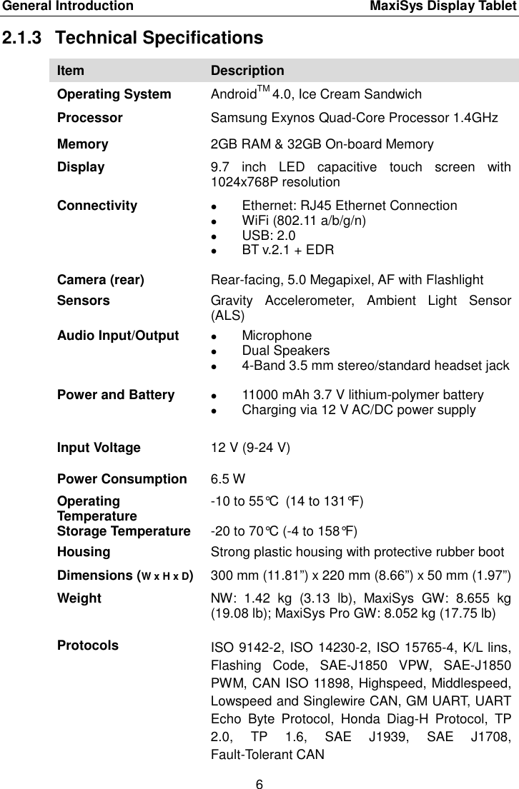 Page 13 of Autel Intelligent Technology MAXISYSMY9082 AUTOMOTIVE DIAGNOSTIC & ANALYSIS SYSTEM User Manual 