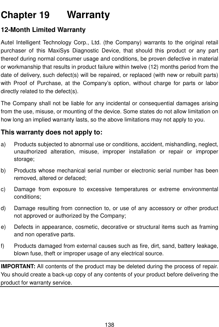 Page 145 of Autel Intelligent Technology MAXISYSMY9082 AUTOMOTIVE DIAGNOSTIC & ANALYSIS SYSTEM User Manual 