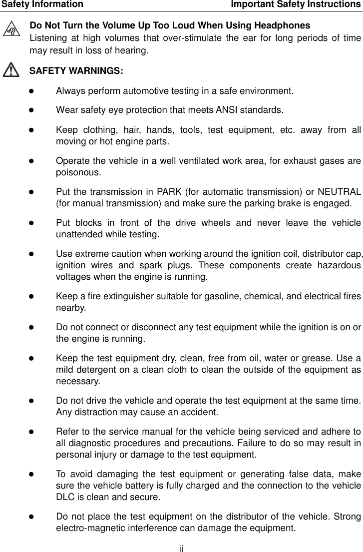 Page 3 of Autel Intelligent Technology MAXISYSMY9082 AUTOMOTIVE DIAGNOSTIC & ANALYSIS SYSTEM User Manual 