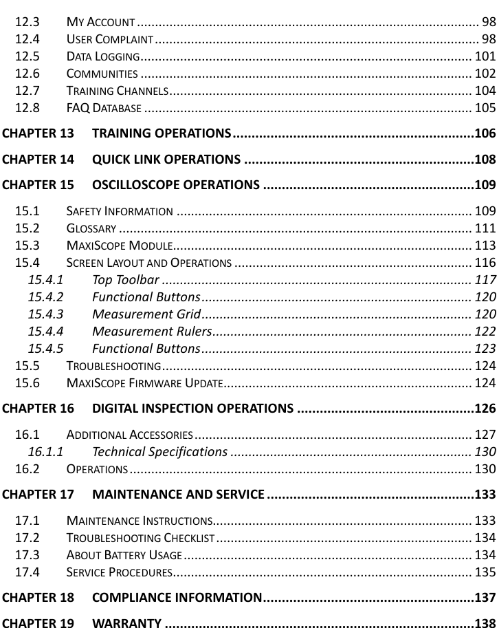 Page 7 of Autel Intelligent Technology MAXISYSMY9082 AUTOMOTIVE DIAGNOSTIC & ANALYSIS SYSTEM User Manual 