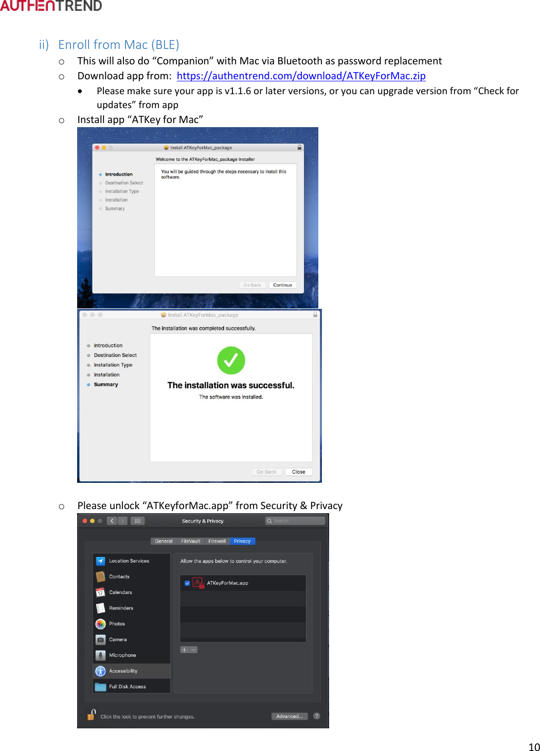 Page 11 of Authentrend TECHNOLOGY ATKEYCARD1 ATKey.card User Manual ATKey card User Guide