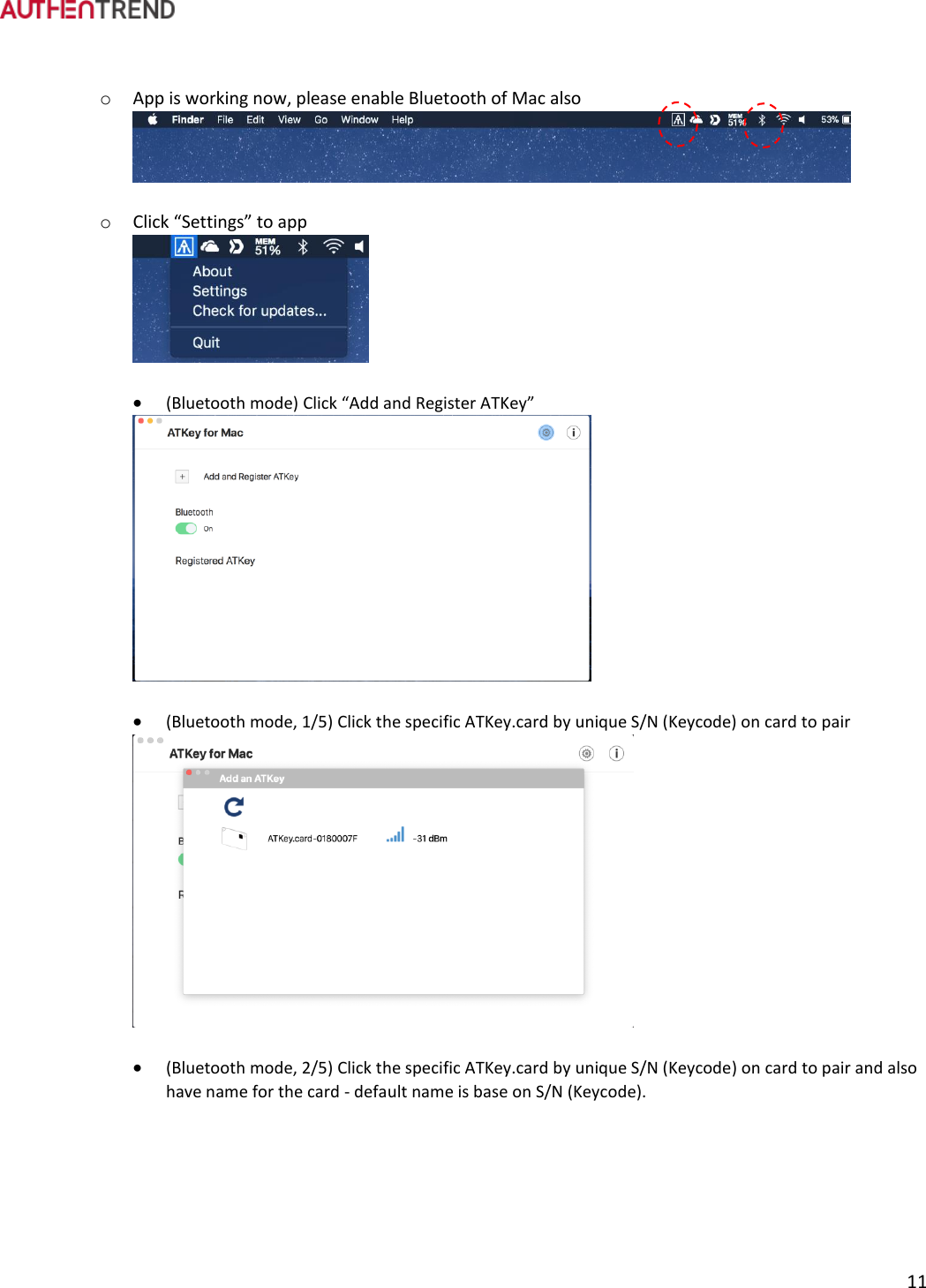 Page 12 of Authentrend TECHNOLOGY ATKEYCARD1 ATKey.card User Manual ATKey card User Guide