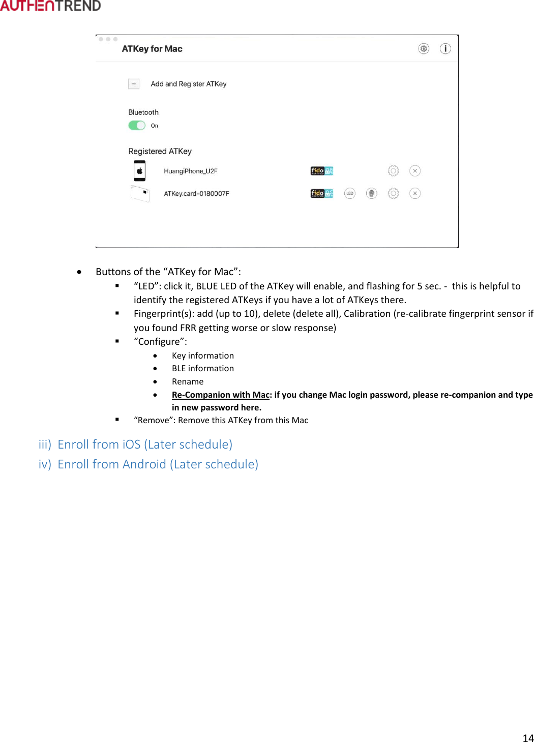 Page 15 of Authentrend TECHNOLOGY ATKEYCARD1 ATKey.card User Manual ATKey card User Guide