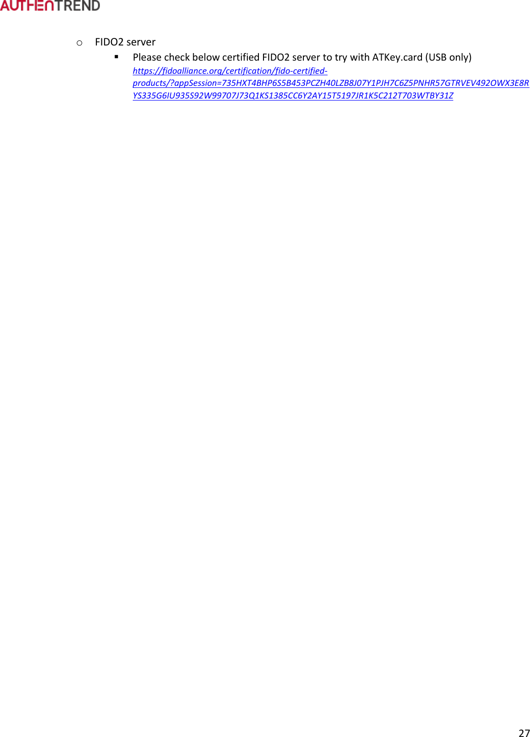 Page 28 of Authentrend TECHNOLOGY ATKEYCARD1 ATKey.card User Manual ATKey card User Guide