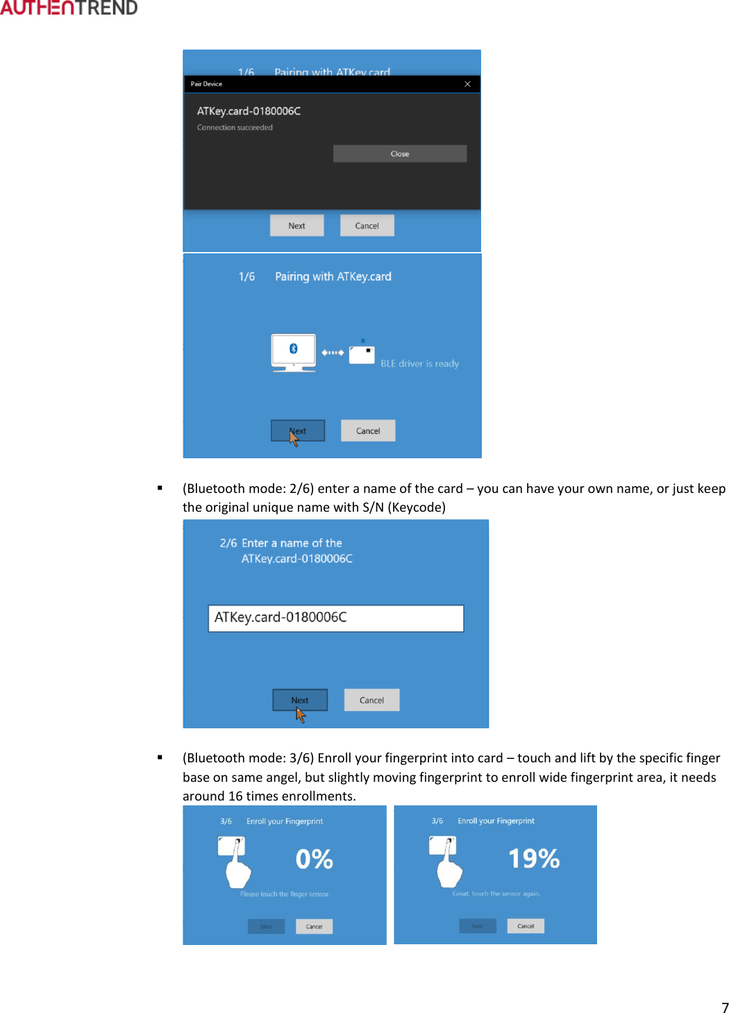 Page 8 of Authentrend TECHNOLOGY ATKEYCARD1 ATKey.card User Manual ATKey card User Guide