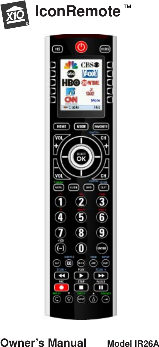 Model IR26AIconRemote™Owner’s Manual