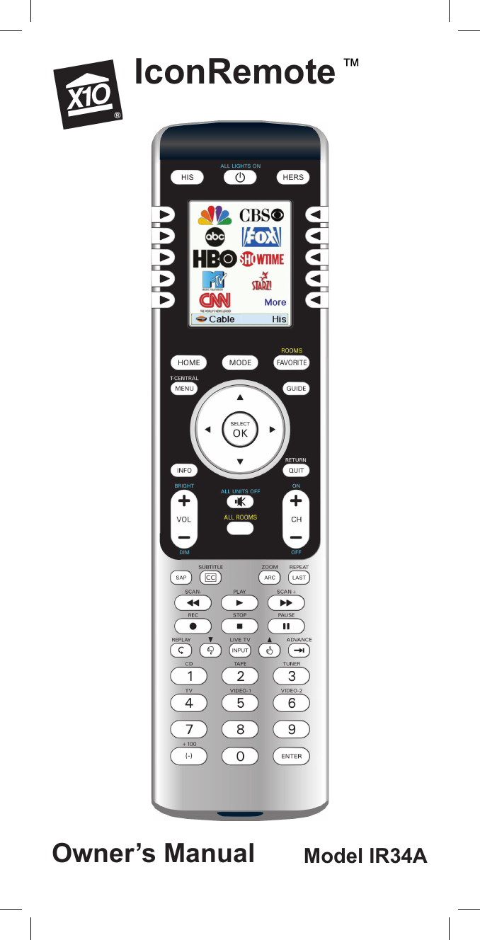 Model IR34AIconRemote ™Owner’s Manual