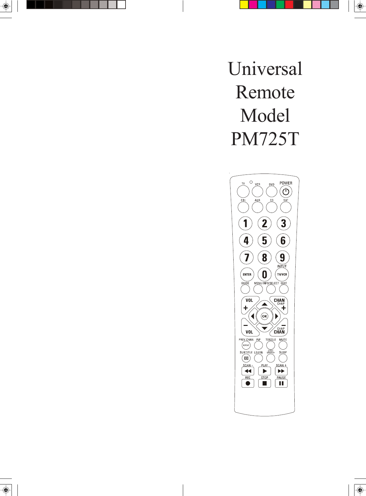 UniversalRemoteModelPM725T