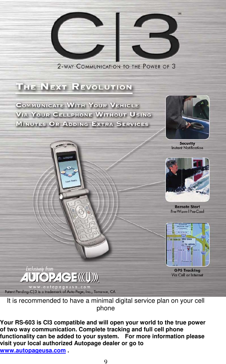 Page 9 of 12 - Auto-Page Auto-Page-C3-Rs603-Owners-Manual RS-603 OPER Manual 7908