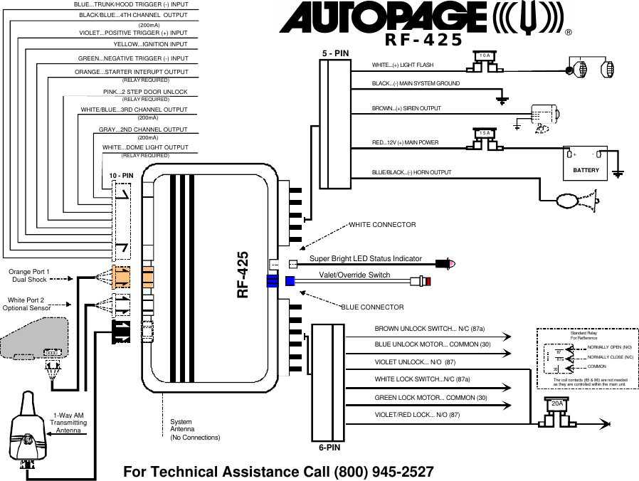 Page 2 of 12 - Auto-Page Auto-Page-Rf-425Lcd-Installation-Manual- ManualsLib - Makes It Easy To Find Manuals Online!  Auto-page-rf-425lcd-installation-manual