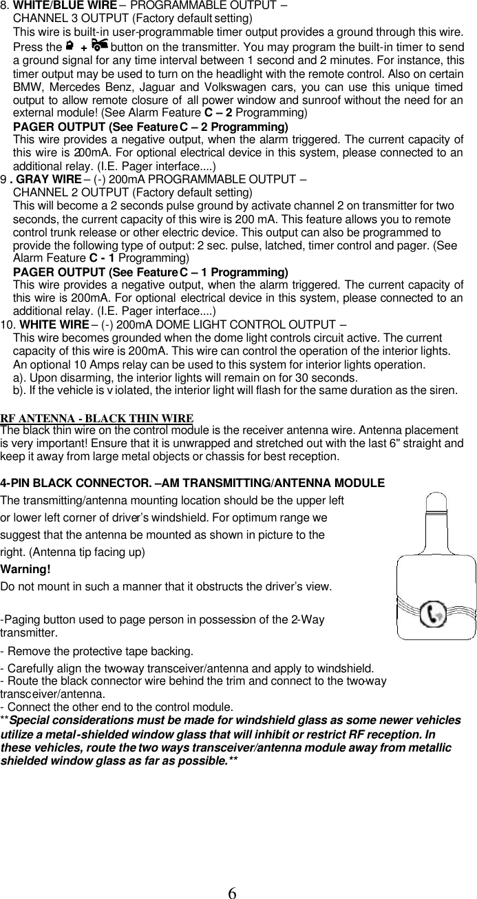 Page 6 of 12 - Auto-Page Auto-Page-Rf-425Lcd-Installation-Manual- ManualsLib - Makes It Easy To Find Manuals Online!  Auto-page-rf-425lcd-installation-manual