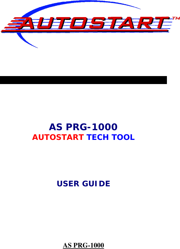 Page 1 of 8 - Autostart Autostart-As-Prg-1000-Users-Manual User_Guide_PRG_1000_