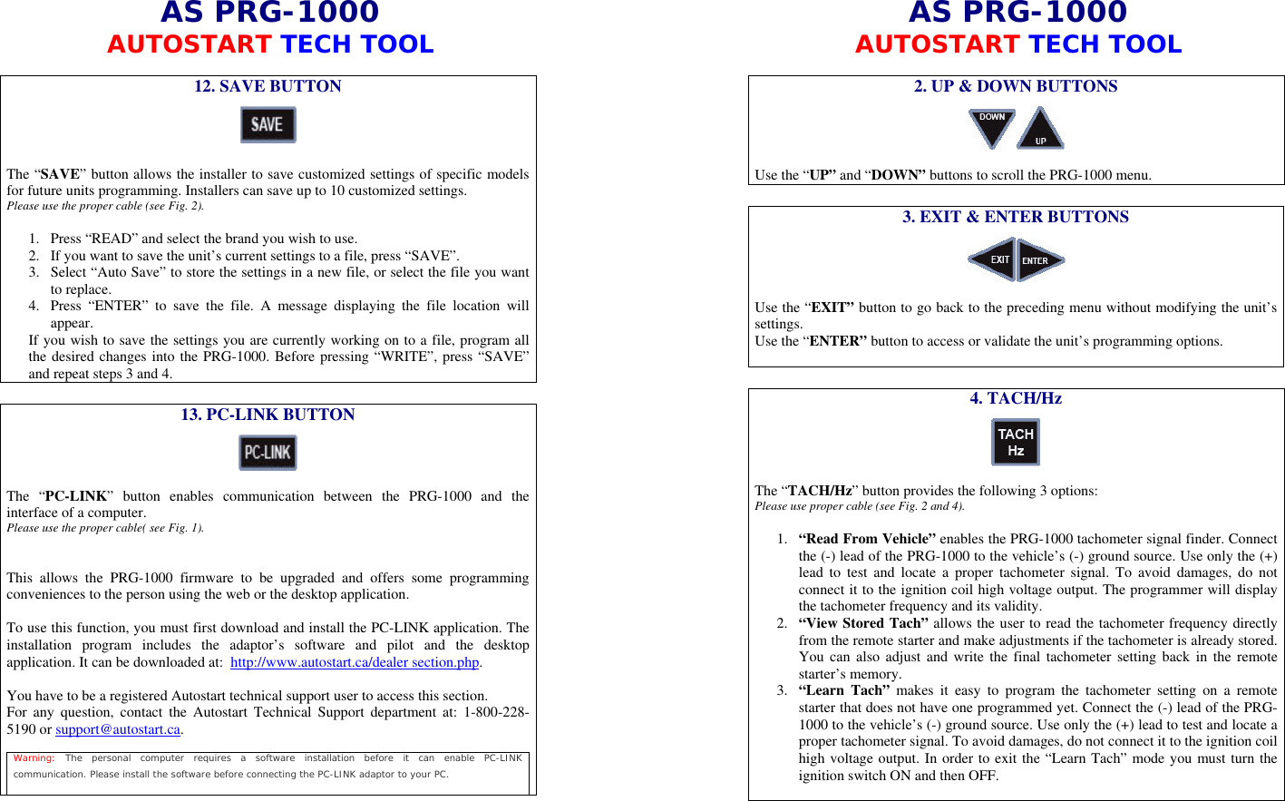 Page 5 of 8 - Autostart Autostart-As-Prg-1000-Users-Manual User_Guide_PRG_1000_