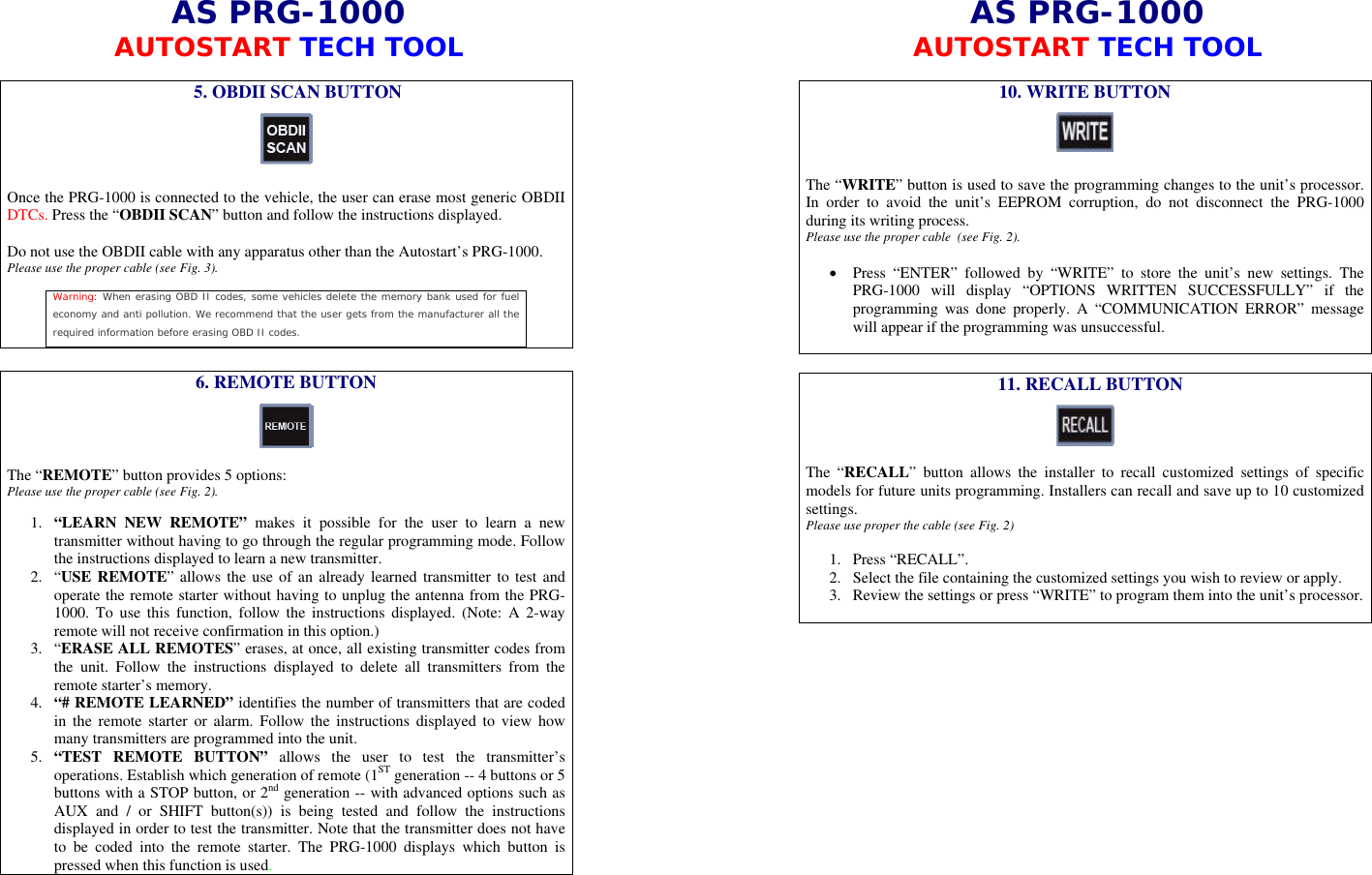 Page 6 of 8 - Autostart Autostart-As-Prg-1000-Users-Manual User_Guide_PRG_1000_