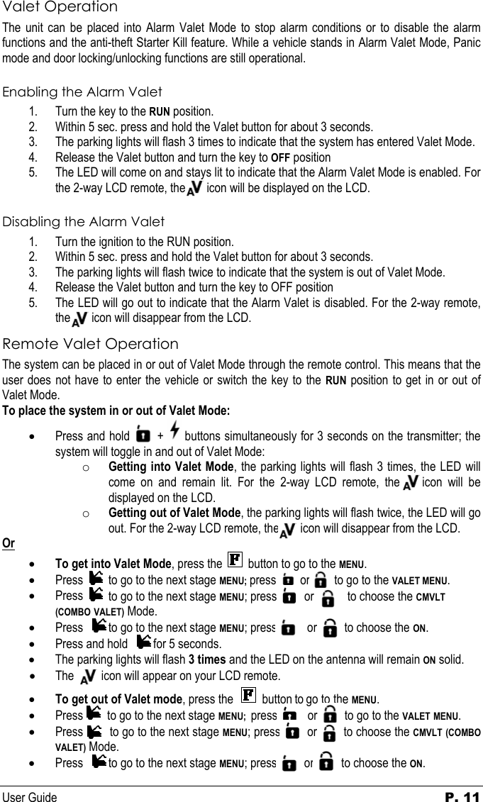 Page 11 of 12 - Autostart Autostart-Keyless-Entry-And-Alarm-System-Asl-550-Users-Manual ASL-550TW-FM_ug_en_h100s200v100_070829