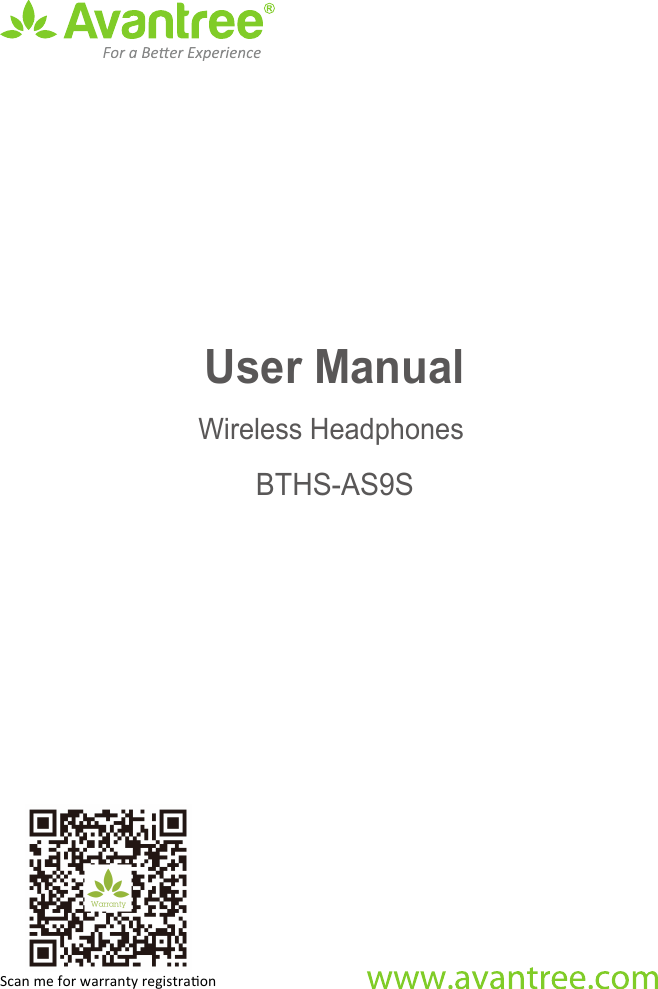 Page 1 of Avantree Technology BTHS-AS9S Wireless Headphones User Manual                          