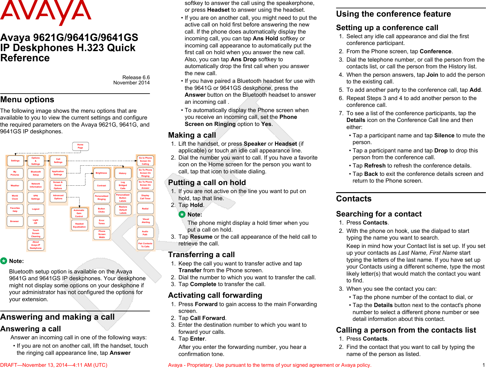 Avaya 9641GS IP Deskphone User Manual