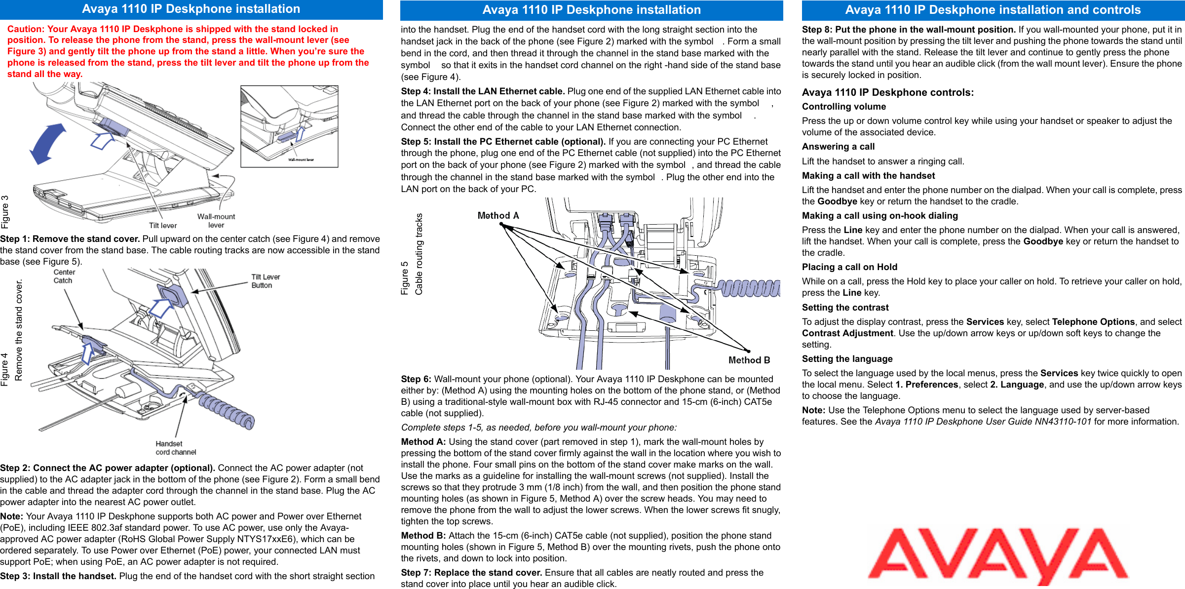 Page 2 of 2 - Avaya Avaya-1110-Getting-Started-Manual- NN43110-300_02.04  Avaya-1110-getting-started-manual