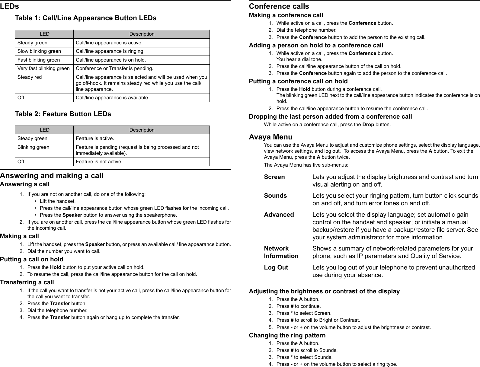 Page 1 of 2 - Avaya Avaya-1603-1603Sw-1603-I-1603Sw-I-Users-Manual- 1603/1603SW/1603-I/1603SW-I IP Deskphone  Avaya-1603-1603sw-1603-i-1603sw-i-users-manual