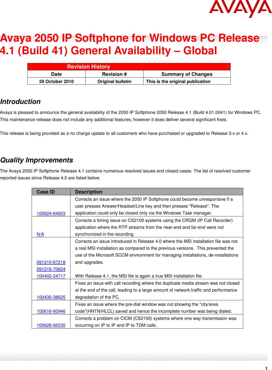 Page 1 of 8 - Avaya Avaya-2050-Ip-Softphone-Users-Manual- Bulletin #/ Goes Here  Avaya-2050-ip-softphone-users-manual