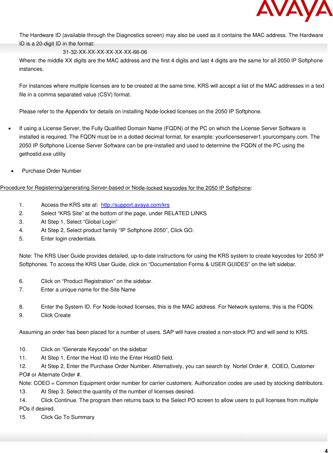 Page 4 of 8 - Avaya Avaya-2050-Ip-Softphone-Users-Manual- Bulletin #/ Goes Here  Avaya-2050-ip-softphone-users-manual