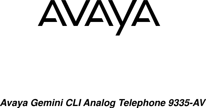 Avaya Gemini 9335 Telephone in Black 