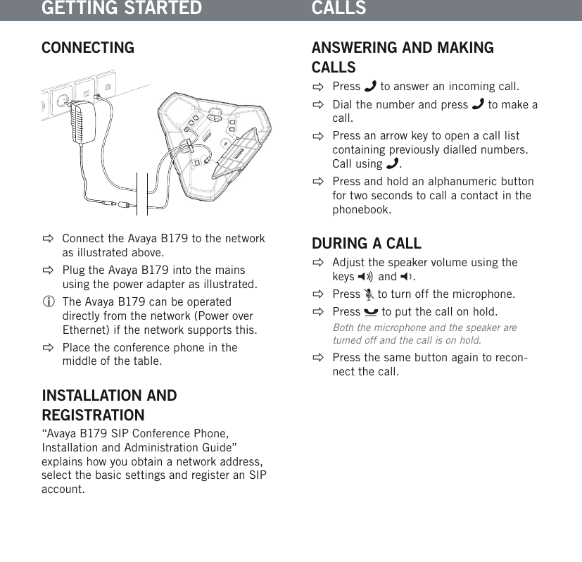 Page 3 of 4 - Avaya Avaya-B179-Sip-Conference-Phone-Quick-Reference-Guide-  Avaya-b179-sip-conference-phone-quick-reference-guide