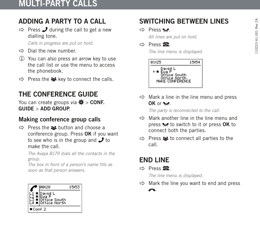 Page 4 of 4 - Avaya Avaya-B179-Sip-Conference-Phone-Quick-Reference-Guide-  Avaya-b179-sip-conference-phone-quick-reference-guide