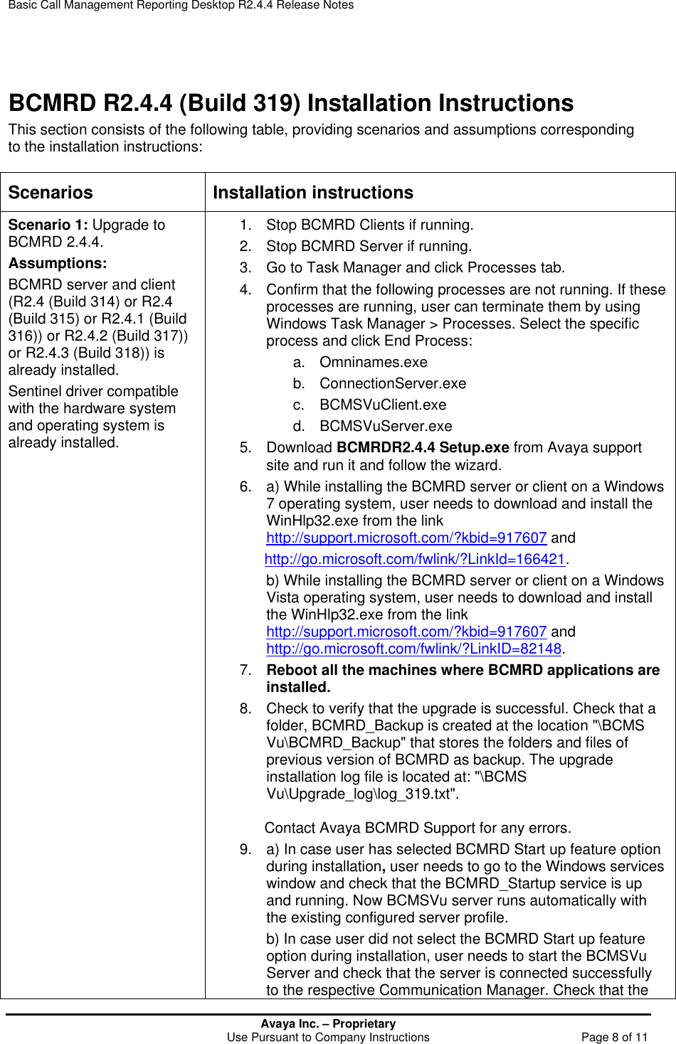 Page 9 of 12 - Avaya Avaya-Basic-Call-Management-Reporting-Desktop-R2-4-4-Release-Notes- BCMRD Release Notes  Avaya-basic-call-management-reporting-desktop-r2-4-4-release-notes