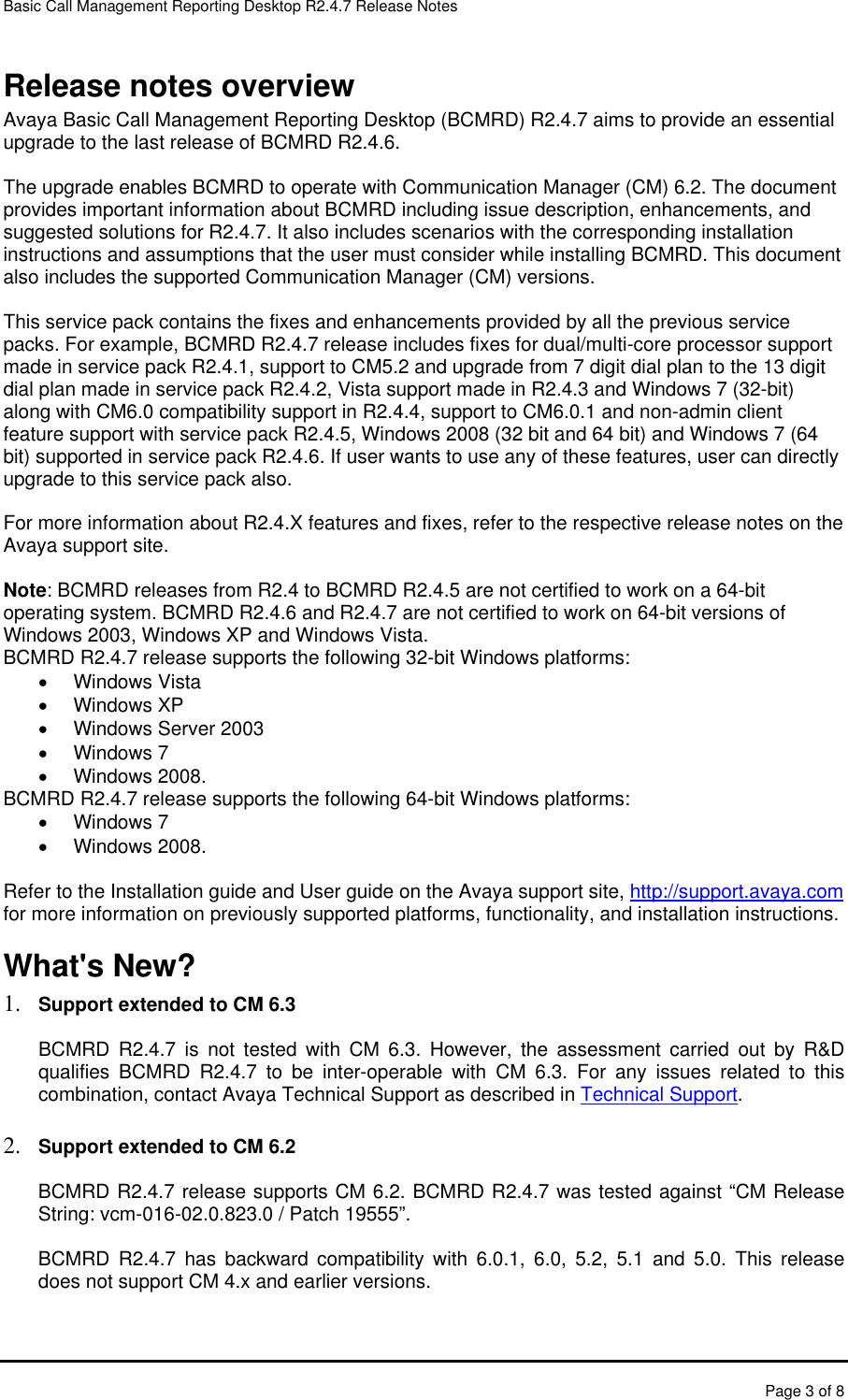 Page 4 of 9 - Avaya Avaya-Basic-Call-Management-Reporting-Desktop-R2-4-7-Release-Notes BCMRDReleaseNoteR2.4.7_2014