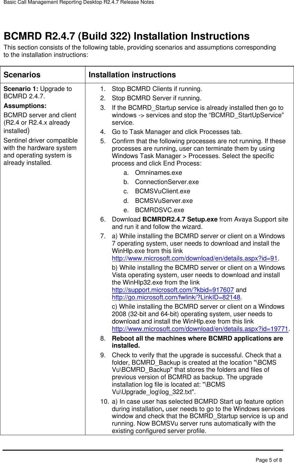 Page 6 of 9 - Avaya Avaya-Basic-Call-Management-Reporting-Desktop-R2-4-7-Release-Notes BCMRDReleaseNoteR2.4.7_2014