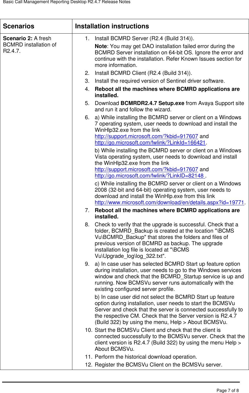 Page 8 of 9 - Avaya Avaya-Basic-Call-Management-Reporting-Desktop-R2-4-7-Release-Notes BCMRDReleaseNoteR2.4.7_2014